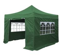 Loops Durable 3X4.5M Green Pop-Up Gazebo With Side Walls For Outdoor Events