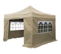 Loops Durable 3X4.5M Pop-Up Gazebo With Waterproof Side Walls - Beige Outdoor Pavilion Tent
