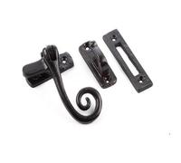Loops Durable Black Range Curly Tail Casement Fasteners 90X55mm For Secure Windows - Window Handle