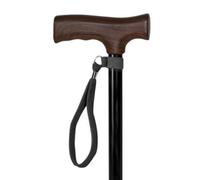 Loops Durable Black Walking Stick Strap With Secure Elasticated Loop For Enhanced Mobility