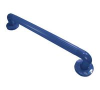 Loops Durable Blue Ribbed Upvc Plastic Grab Bar - 450mm Length With Reinforced Fixings