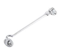 Loops Durable Brass Cabin Hook 205mm In Satin Chrome Finish - Hook & Eye Arm Lock