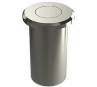 Loops Durable Brass Dust Proof Spring Floor Bolt Socket 25X40mm In Satin Nickel Finish