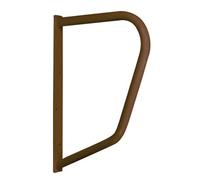 Loops Durable Brown D-Shape Metal Handrail - Perfect For Indoor And Outdoor Use