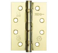 Loops Durable Grade 11 Electro Brassed Steel Ball Bearing Hinge 102X76mm For Heavy-Duty Doors - Door Hinges
