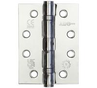 Loops Durable Grade 11 Polished Chrome Steel Ball Bearing Hinge 102X76mm For Heavy-Duty Doors - Door Hinges