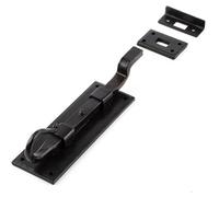Loops Durable Shepherds Crook Necked Bolts 152mm In Black For Secure Door Hardware - Door Bolt Lock