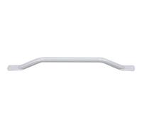 Loops Durable White Steel Pipe Grab Bar With Rounded Safety Ends - 600mm Length