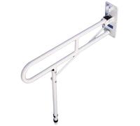 Loops Durable White Wall Mounted Hinged Arm Support With Adjustable Leg - 750mm Foldable Design