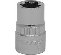 Loops E14 TRX Star Socket Bit - 3/8" Square Drive - PREMIUM Drop Forged Head Knurled Loops Multicolor