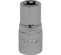 Loops E8 TRX Star Socket Bit - 1/4" Square Drive - PREMIUM Drop Forged Head Knurled Loops Multicolor