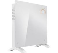 Loops Electric White Glass Panel Heater - 1000W Smart Wi-Fi Wall Moutned Radiator