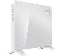 Loops Electric White Glass Panel Heater - 1500W Smart Wi-Fi Wall Moutned Radiator