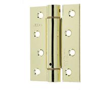 Loops Electro Brassed Single Action Spring Hinge - Pack Of 3 (102X76X2.7mm) For Convenient Door Closure - Door Hinges