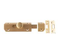 Loops Elegant 100X35mm Satin Brass Architectural Slide Door Bolts - Door Bolt Lock