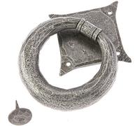Loops Elegant 105mm Pewter Ring Door Knockers For Classic Homes - External Outdoor Knocker