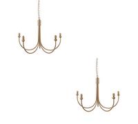 Loops Elegant 2 Pack Brushed Aged Brass Pendant Lights For Stylish Home Decor
