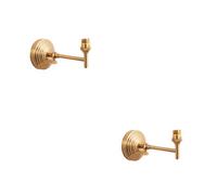 Loops Elegant 2 Pack Dimmable Wall Sconce With Adjustable Arm In Brushed Aged Brass Finish