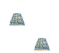 Loops Elegant 2 Pack Of 25Cm Marlin Blue Tapered Cylinder Lamp Shades - Handcrafted Design