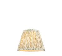 Loops Elegant 20Cm Herb Green Tapered Cylinder Lamp Shade With Pleated Leaf Design