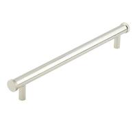 Loops Elegant 224mm Polished Nickel Cabinet Handle - Knurled Diamond Design - Kitchen Drawer Pull Handle