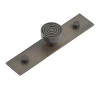 Loops Elegant 30mm Dark Bronze Cupboard Knob With Plain Backplate Kitchen Cabinet Knob