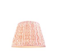 Loops Elegant 40Cm Coral Pink Tapered Lamp Shade - Handcrafted With Pleated Design