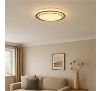 Loops Elegant 40Cm Gold-Coloured Led Ceiling Light For Modern Indoor Spaces