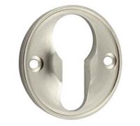 Loops Elegant 40mm Euro Profile Escutcheon In Satin Nickel Finish - Solid Brass Key Hole Cover