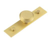 Loops Elegant 40mm Satin Brass Cupboard Knob With Stepped Design - Kitchen Cabinet Knob