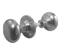 Loops Elegant 50mm Satin Chrome Mushroom Rim Door Knob For Timeless Style