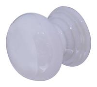 Loops Elegant 50mm White Porcelain Cupboard Knob for Classic Style - Kitchen Cabinet Knob