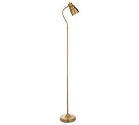 Loops Elegant Adjustable 1630mm Tall Floor Lamp With Brushed Aged Brass Shade For Stylish Interiors