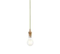 Loops Elegant Aged Brass Hanging Ceiling Pendant Light With Green Flex For Modern Homes