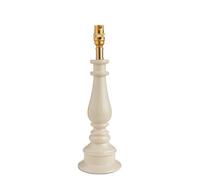 Loops Elegant Almond White Table Lamp Base With Warm Brass Plate For Stylish Home Decor