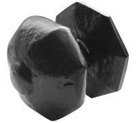 Loops Elegant Antique Black Centre Door Knob - 72mm Diameter - External Front Door Knob