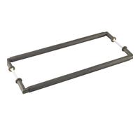 Loops Elegant Back to Back Dark Bronze Pull Handle - 425mm Solid Brass Design - Door Handle