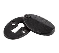 Loops Elegant Black Oval Covered Escutcheon 50X31X9mm For Doors - Key Hole Cover