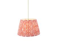 Loops Elegant Brushed Aged Brass Pendant Light With Coral Pink Shade