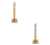Loops Elegant Brushed Aged Brass Touch Dimmer Table Lamps - 2 Pack Portable Led Lighting