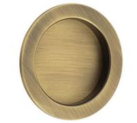 Loops Elegant Circular Flush Pull In Antique Brass Finish For Doors - Door Handle