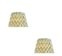 Loops Elegant Cotswold Green 2 Pack 40Cm Tapered Lamp Shades