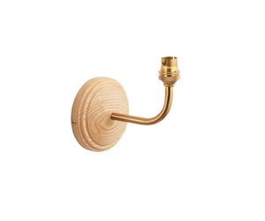 Loops Elegant Dimmable Ash Wood Wall Sconce With Brushed Brass Finish For Contemporary Decor