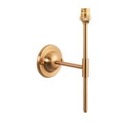 Loops Elegant Dimmable Brushed Aged Brass Wall Light With Classic T Bar Arm