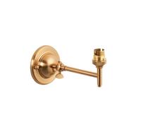 Loops Elegant Dimmable Classic Wall Light In Brushed Aged Brass With Adjustable Arm
