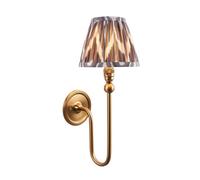 Loops Elegant Dimmable Wall Light In Brushed Aged Brass With Pearl Grey Shade For Modern Interiors