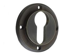 Loops Elegant Euro Profile Escutcheons In Dark Bronze Finish - Solid Brass Key Hole Cover