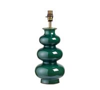 Loops Elegant Gloss Green Table Lamp Base With Aged Brass Holder For Stylish Home Decor