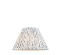 Loops Elegant Handcrafted 30Cm Tapered Cylinder Lamp Shade In Shell Bay Blue With Pleated Leaf Design