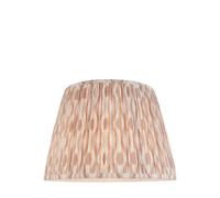 Loops Elegant Handcrafted 40Cm Tapered Cylinder Lamp Shade With Ikat Print